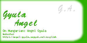 gyula angel business card